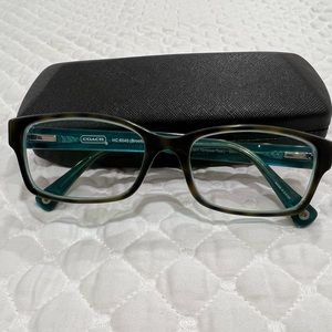 Coach teal frames